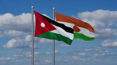 Niger waving flags Stock Footage 284801740