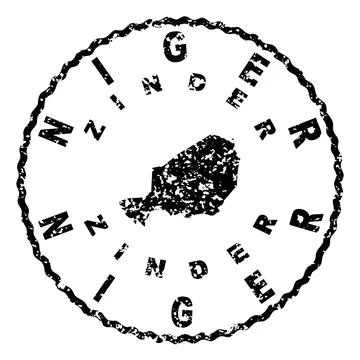 Niger Zinder Seal Map Design Stock Illustration