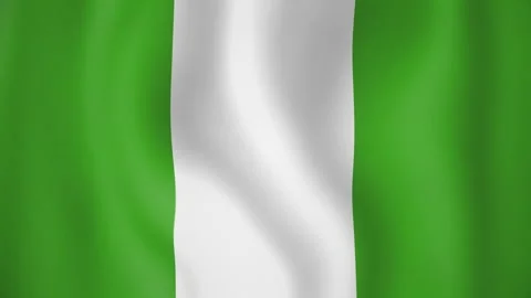Nigeria animated flag. Seamless loop. 4K Video stock 145450156
