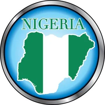 Nigeria Button Stock Illustration