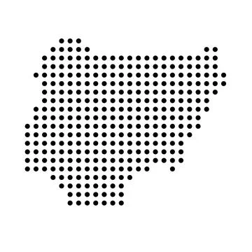Nigeria dotted vector map Stock Illustration