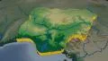 Nigeria extruded. Bumps shaded. 4k or 4k+ Resolution