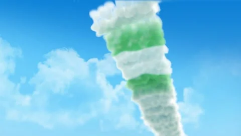 Nigeria Flag 3D Render Animation Created with Colored Smoke Trails by Aircra 스톡 동영상 332309150