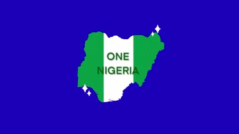 Nigeria flag on chroma key background Vídeo Stock 328898889