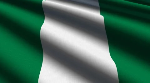 Nigeria flag close-up Stock Footage 884971