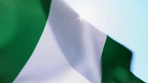 Nigeria Flag Flapping Stock Footage 118963585
