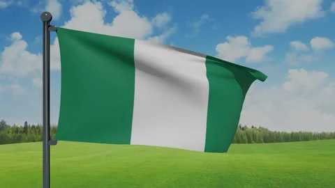 Nigeria Flag Stock Footage 153254977