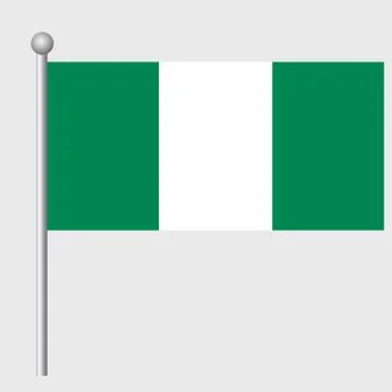 Nigeria flag vector template background realistic copy Stock Illustration