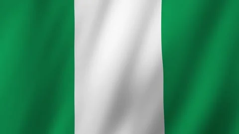Nigeria Flag waving in the wind Видео 275536623