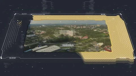 Nigeria Intel Map Stock Footage 331153500