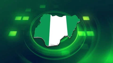 Nigeria Map and Flag Background Stock-Footage 344029327