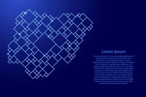 Nigeria map from blue pattern from a grid of squares Illustrazione stock