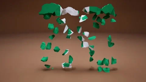 Nigeria Map With Flag Stock Footage 324837812