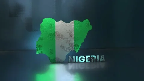 Nigeria Map Stock Footage 283074489