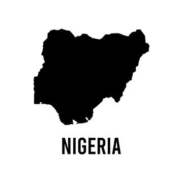 Nigeria map icon vector Stock Illustration