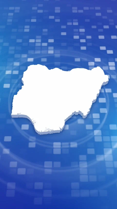 Nigeria Map Intro Stock Footage 259981676