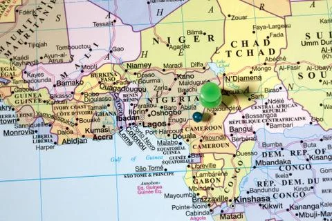 Nigeria map Stock Photos