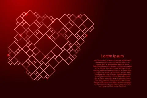 Nigeria map from red pattern Stock Illustration