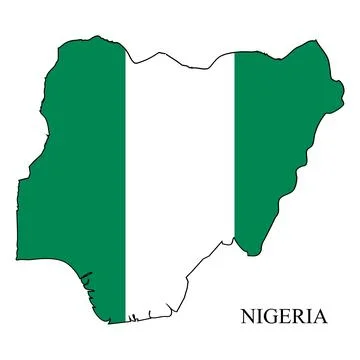 Nigeria map vector illustration. Global economy. Famous country. Western Af.. Stock Illustration