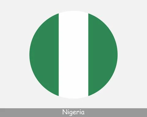 Nigeria Round Flag Stock Illustration