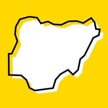 Nigeria simplified vector map Stock-Illustration