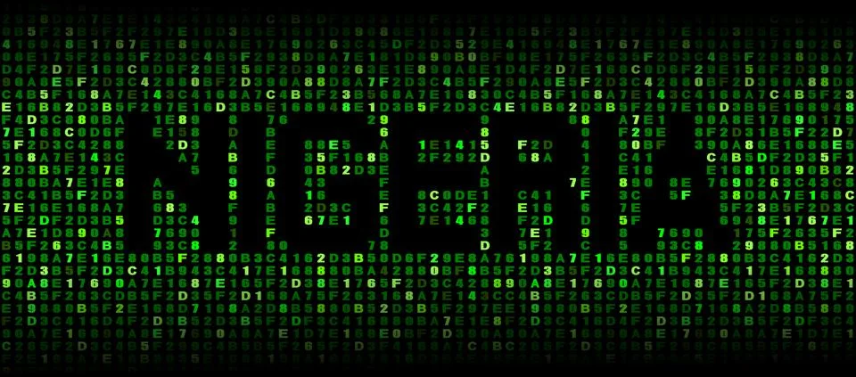 Nigeria text on hex code illustration Stock Illustration