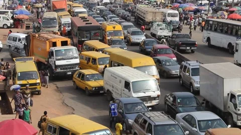Nigeria traffic Stock Footage 66441447