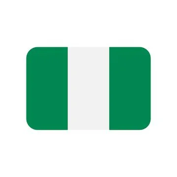 Nigeria vector flag isolated on white background Stock Illustration