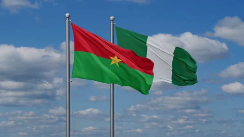 Nigeria waving flags Stock-Footage 286311524
