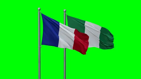 Nigeria waving flags Stock-Footage 289638452