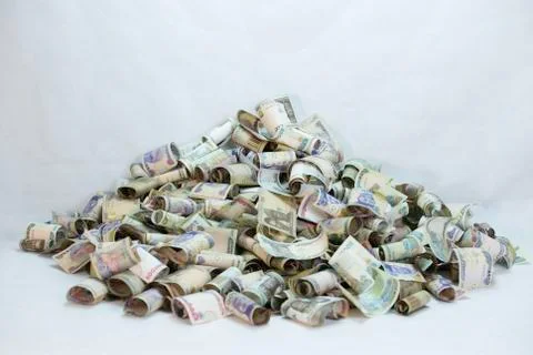Nigerian Currency - A heap of nigeria naira notes Stock Photos