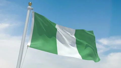 Nigerian flag in 4k Stock Footage 62440907