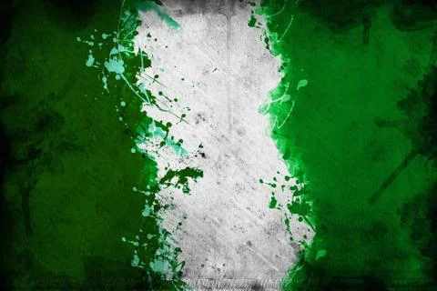 Nigerian flag 스톡 일러스트