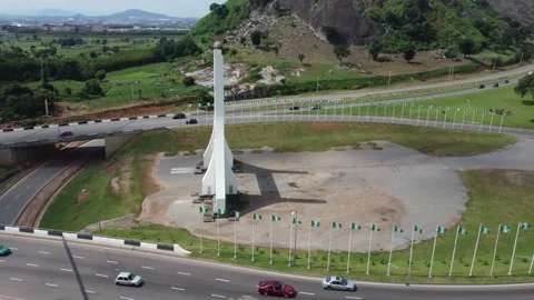 Nigerian Flags Stock Footage 162585117