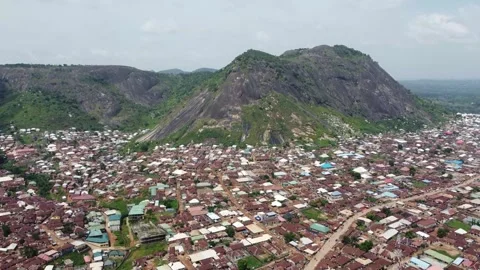 Nigerian Mountain Town Video stock 253822453