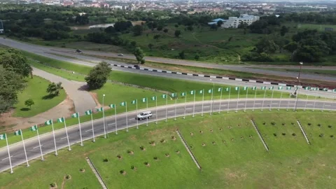 Nigerian National Flags Stock Footage 162585380