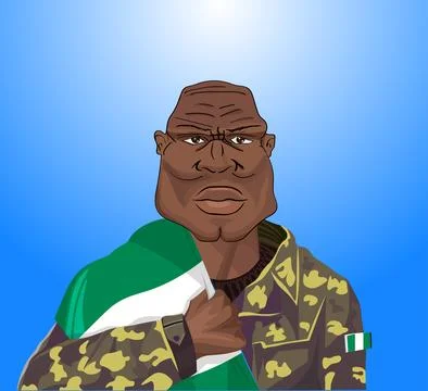 Nigerian soldier Stock Illustration