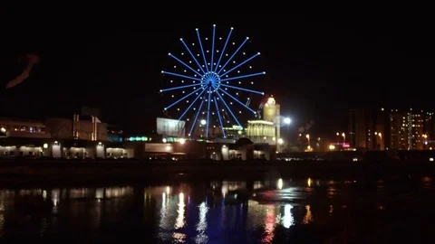 Nigh View of Ferris Wheel Stock Footage