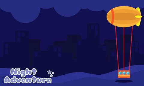 Night Adventure Background With Copy Space Area Stock Illustration