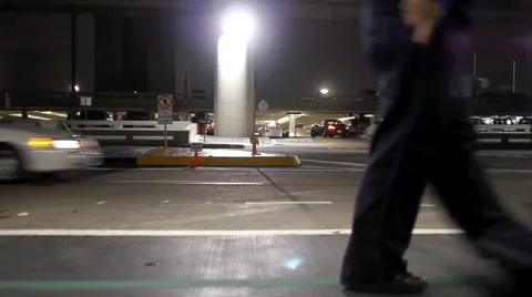 Night at the airport. Stock Footage 5088906