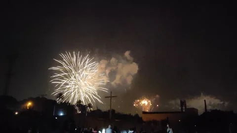 The Night of the Alborada, known in Valencian as Nit de l'Albà un Elche Stock Footage 282040938