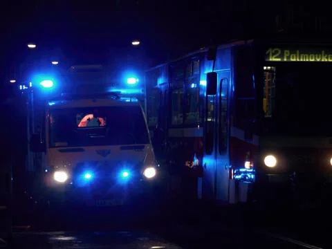 Night ambulance Stock Photos