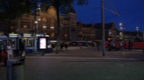 Night Amsterdam center Stock Footage 37751213