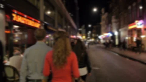 Night Amsterdam center Stock Footage 37751263