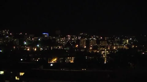 Night and dawn over Sochi Video stock 8601174