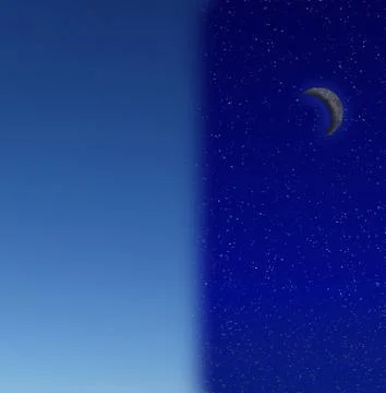 Night and day Stock Illustration