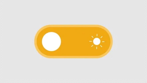 Night and Day Switch Button Animation. toggle Transparent 4K Stock Footage 297009222