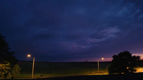 Night and Day timelapse, Clouds overhead, Sunset to sunrise Stock Footage 250971762