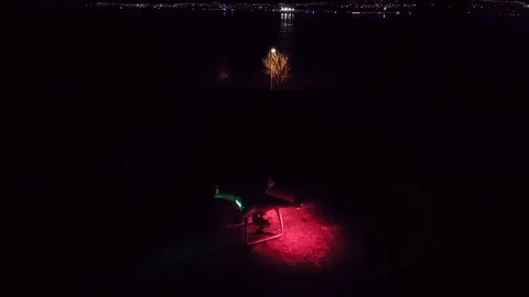 Night and drone Stock Footage 83875599