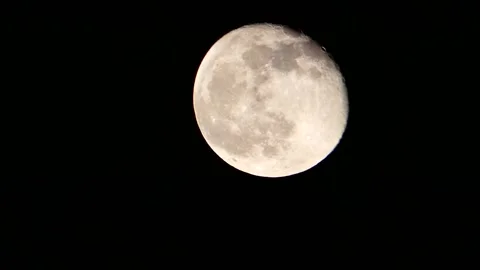Night and full moon,bright full moon,close-up full moon video, Stock Footage 167136223